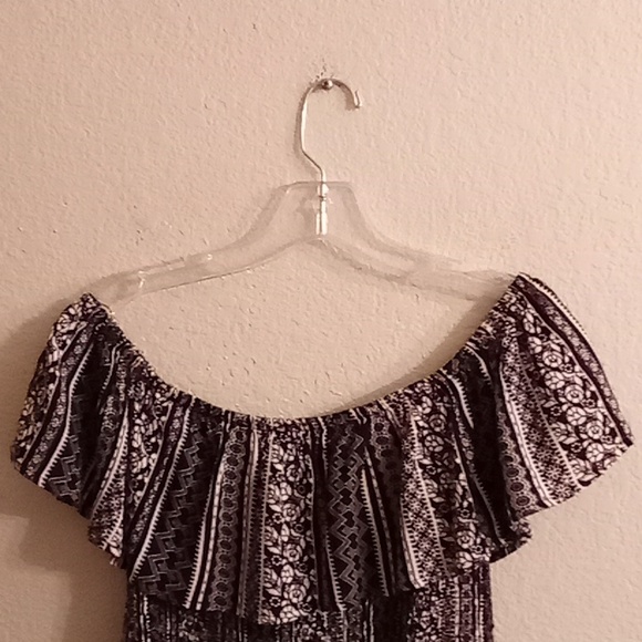 NEW JUSTIFY Cottagecore Boho Hippie Beachy Cruise EB Sz L black-white color HCS - Picture 8 of 12